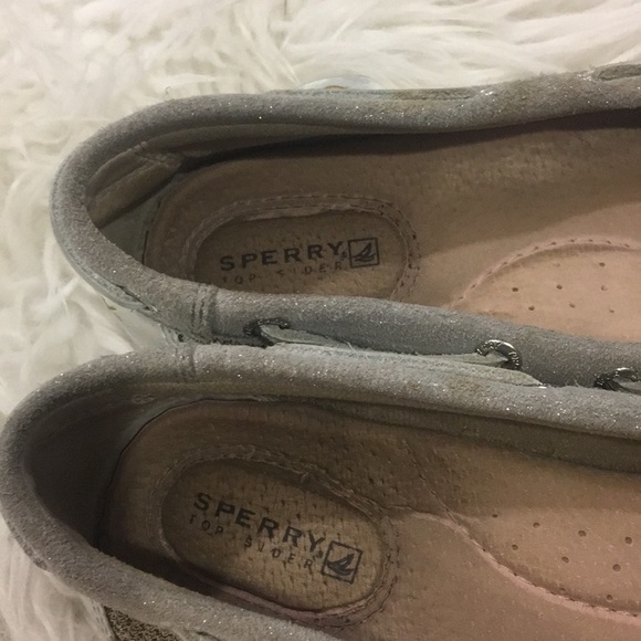 Silver Sparkly Sperrys - Picture 2 of 4